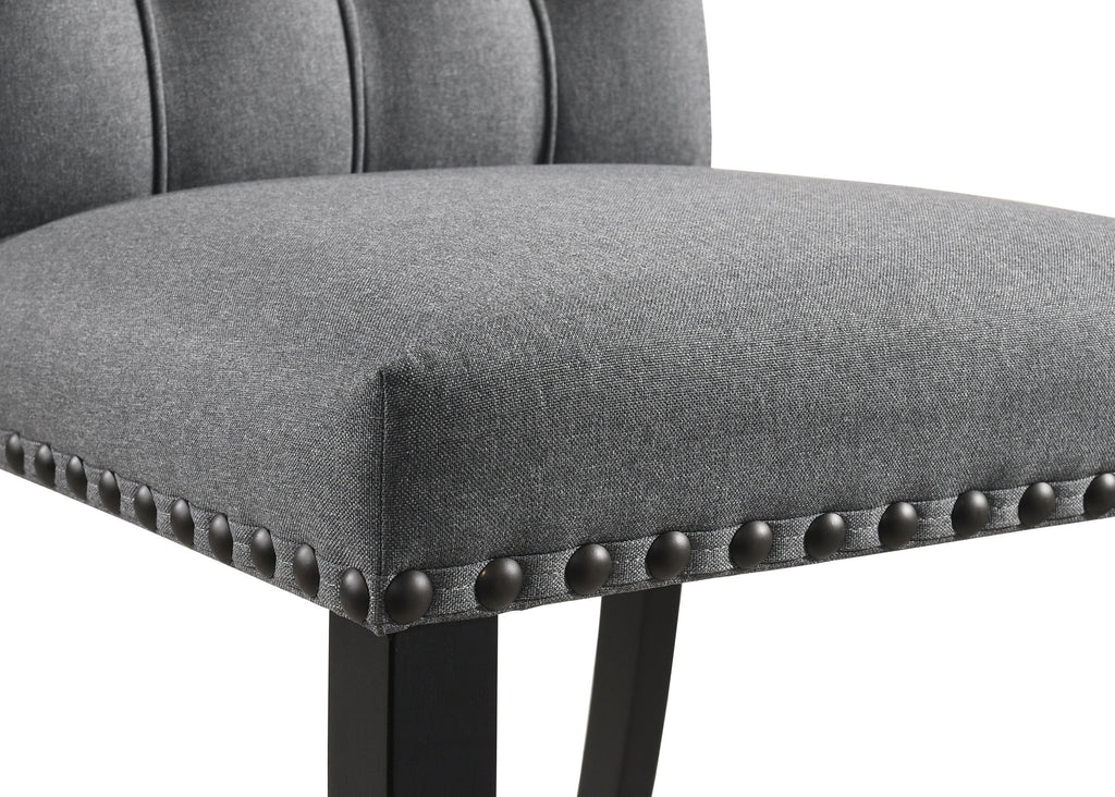 Alana Fabric Upholstered Dining Side Chair Grey (Set of 2)