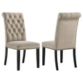 Alana Velvet Upholstered Dining Side Chair Sand (Set of 2)