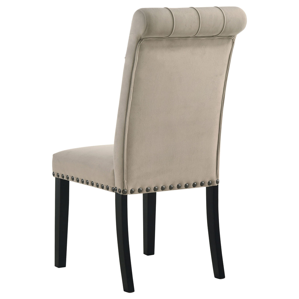 Alana Velvet Upholstered Dining Side Chair Sand (Set of 2)