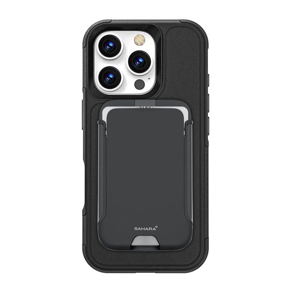 iPhone 16 Pro Max Rugged Wallet Case with Kickstand - MagSafe, Card Holder | Raider Series