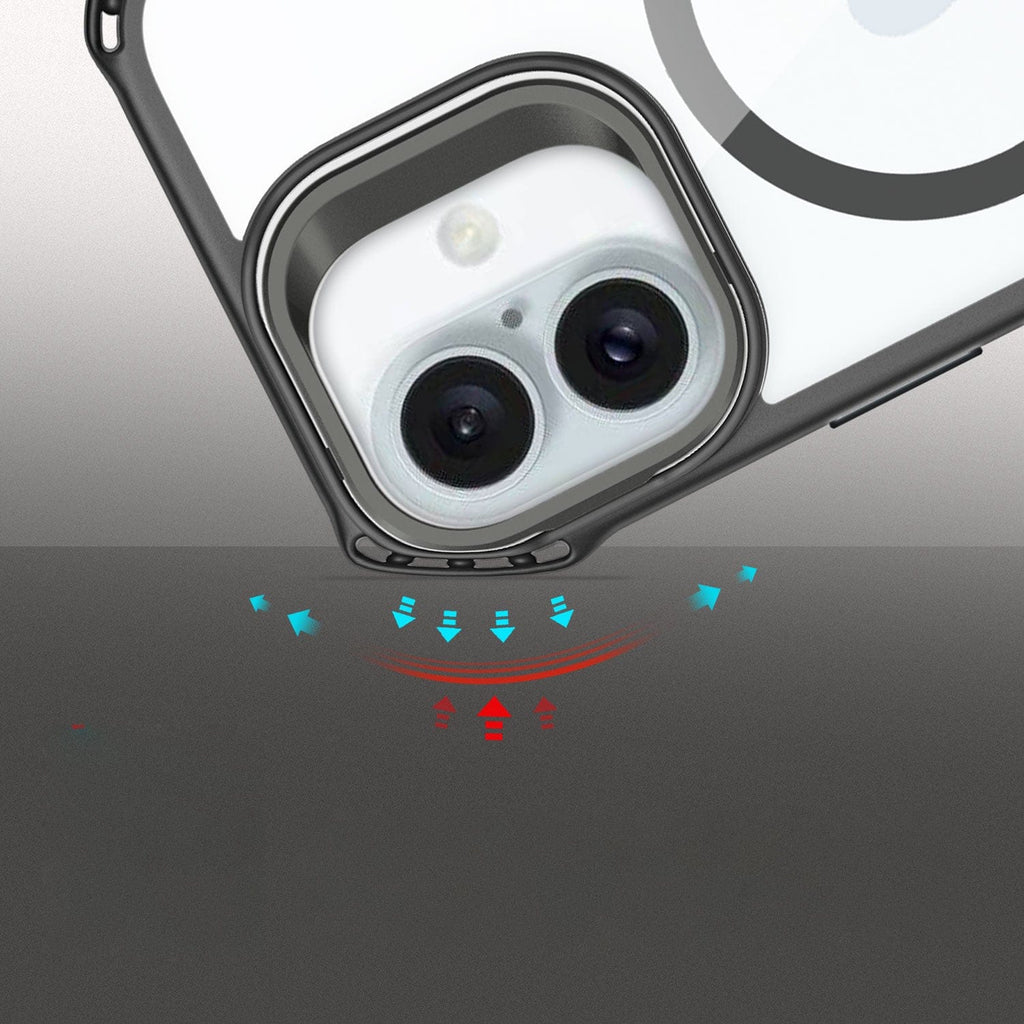 iPhone 16 Clear Kickstand Case - Anti- Slip, Rugged, MagSafe | Venture Series