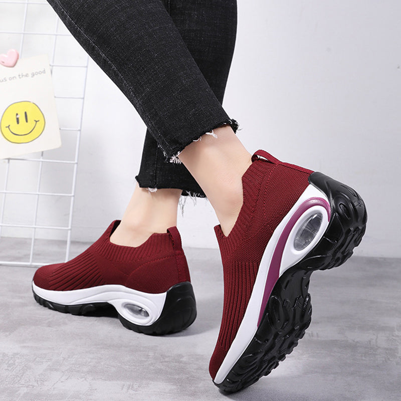 Women's Air Cushion Mesh Running Sneakers – Breathable Sports Shoes