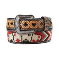 3D Embroidered Aces - Men's Leather Belt