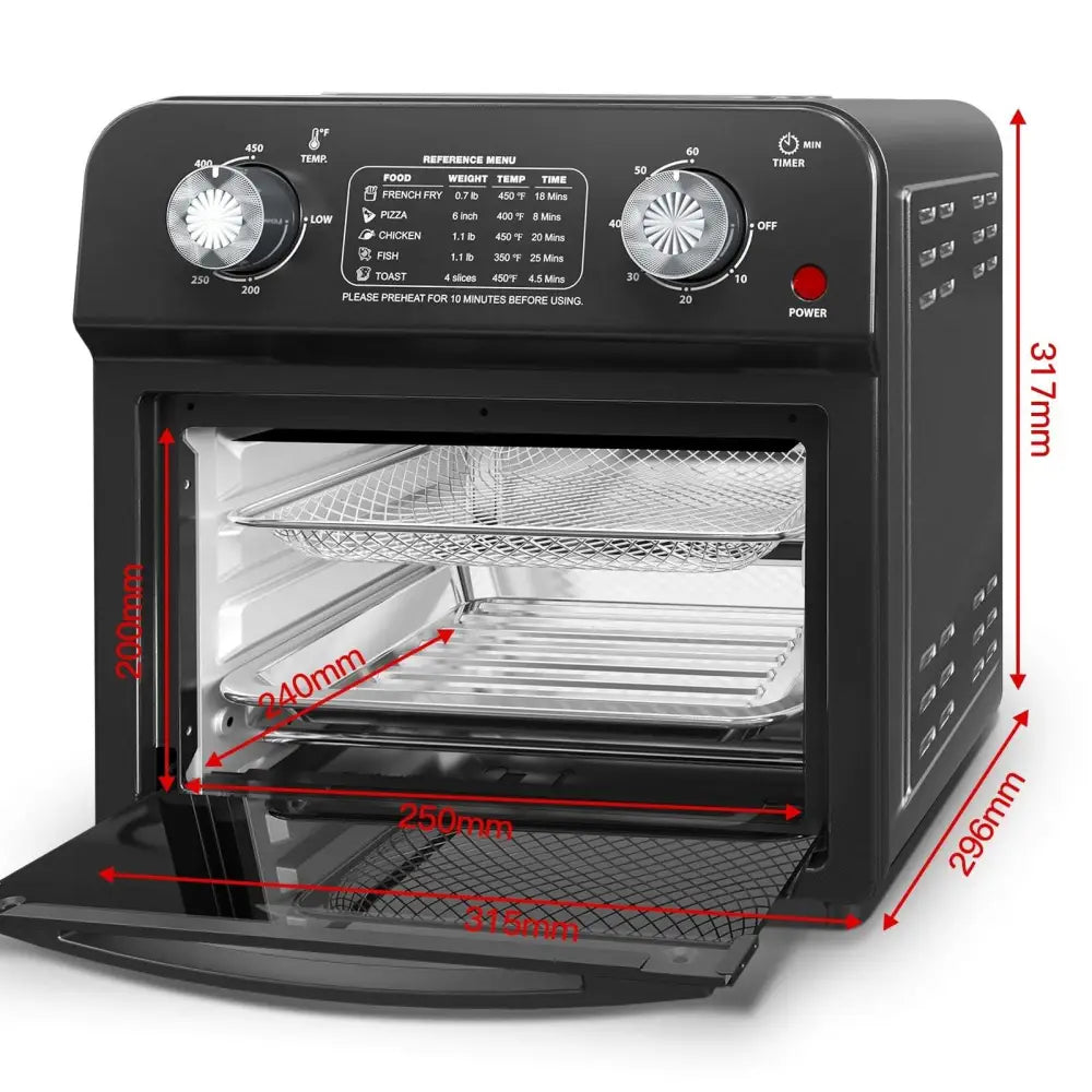12 Liter Air Fryer with Dual Knob Control