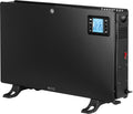 ECG tk 2080 dr black - hot air convector heater - thermostat - 3 power settings 750 1250 2000 w - turbo