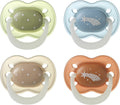 Tommee tippee nightglow glows in the dark pacifier - 0-6 months - 4 pieces - orthodontic pacifier -100% BPA free - night colors