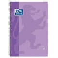 Oxford school europeanbook - notebook - colored edge - a4+ - diamond 5mm - 80 sheets - 4 holes - hardcover - pastel purple