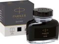 Parker fountain pen ink bottle | black quink ink | 57 ml writing ink for fountain pen