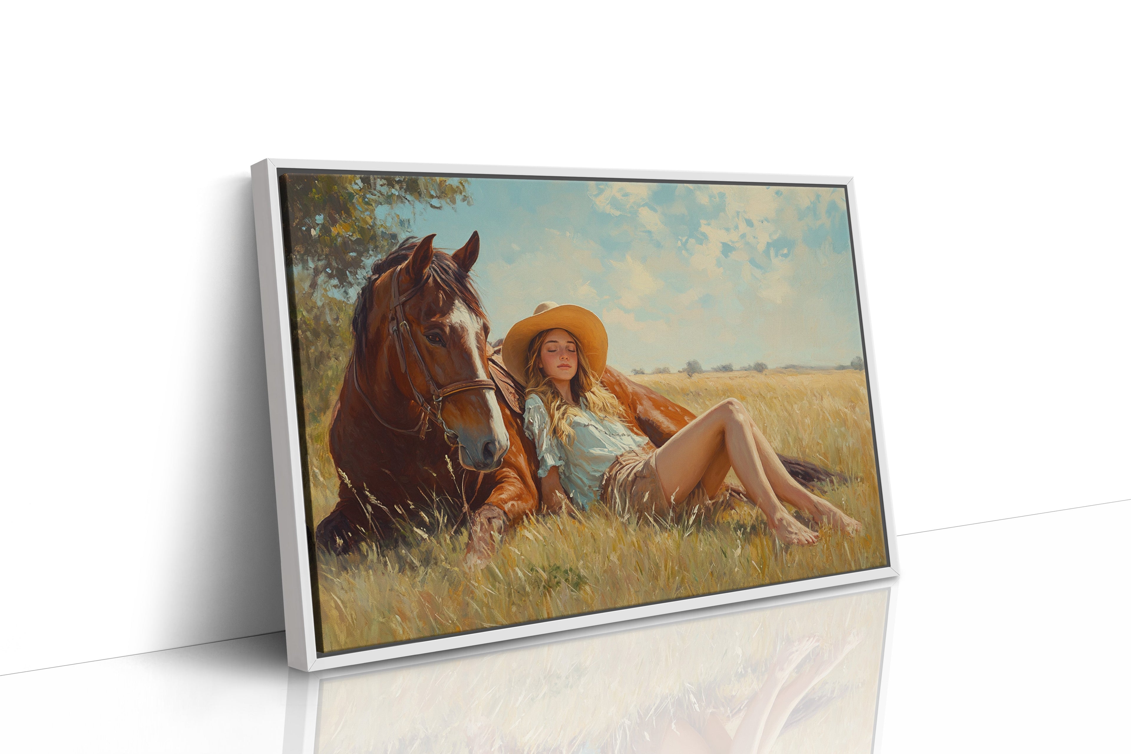 Cowgirl Daydream in Summer Grass