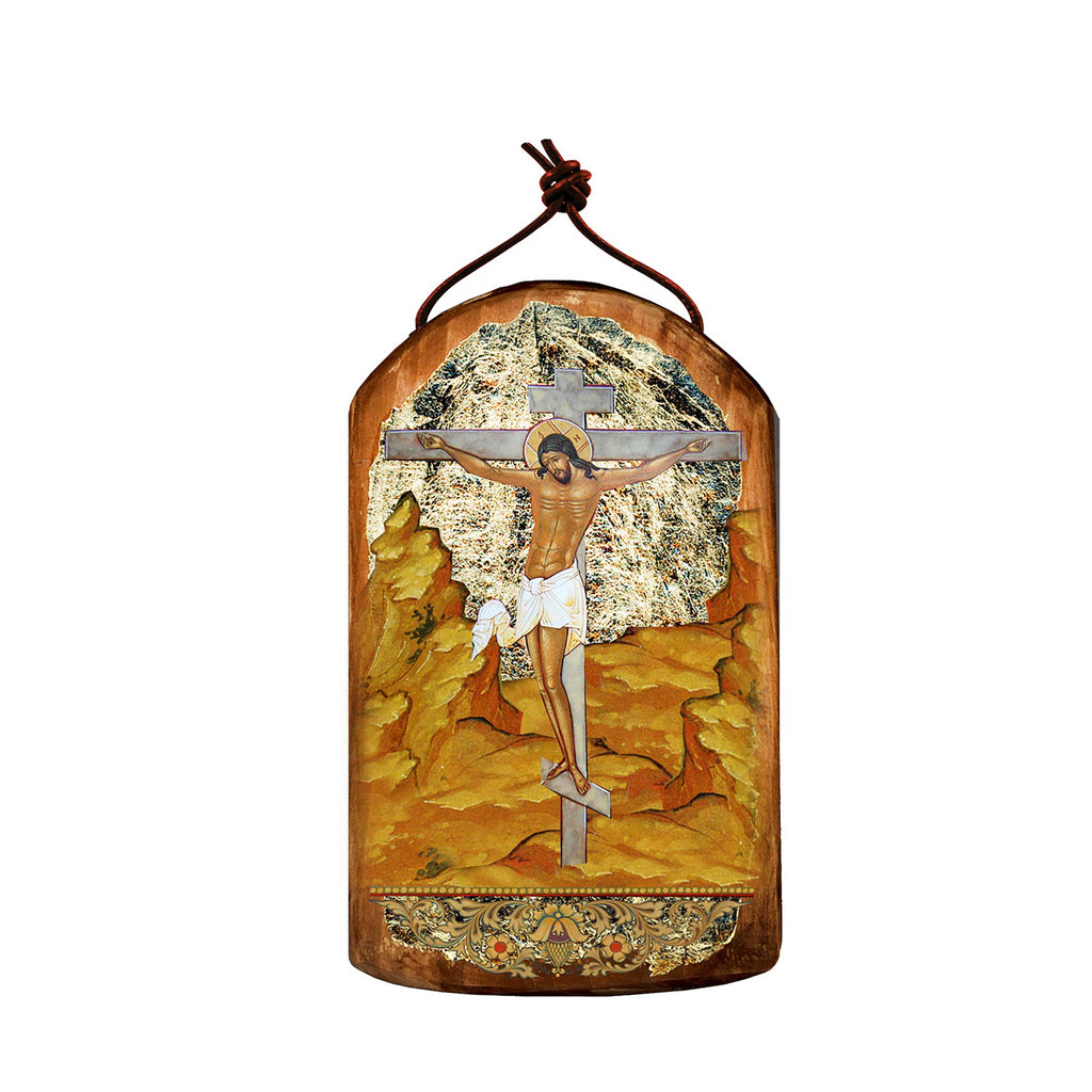 Crucifixion Religious Christian Sacred Icon Ornament - Inspirational Icon Decor - 87058