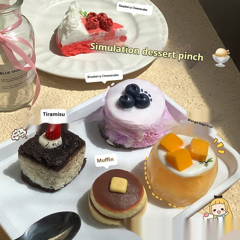 Food-Realistic Squishy Squeeze Toy – Dessert & Beverage Styles