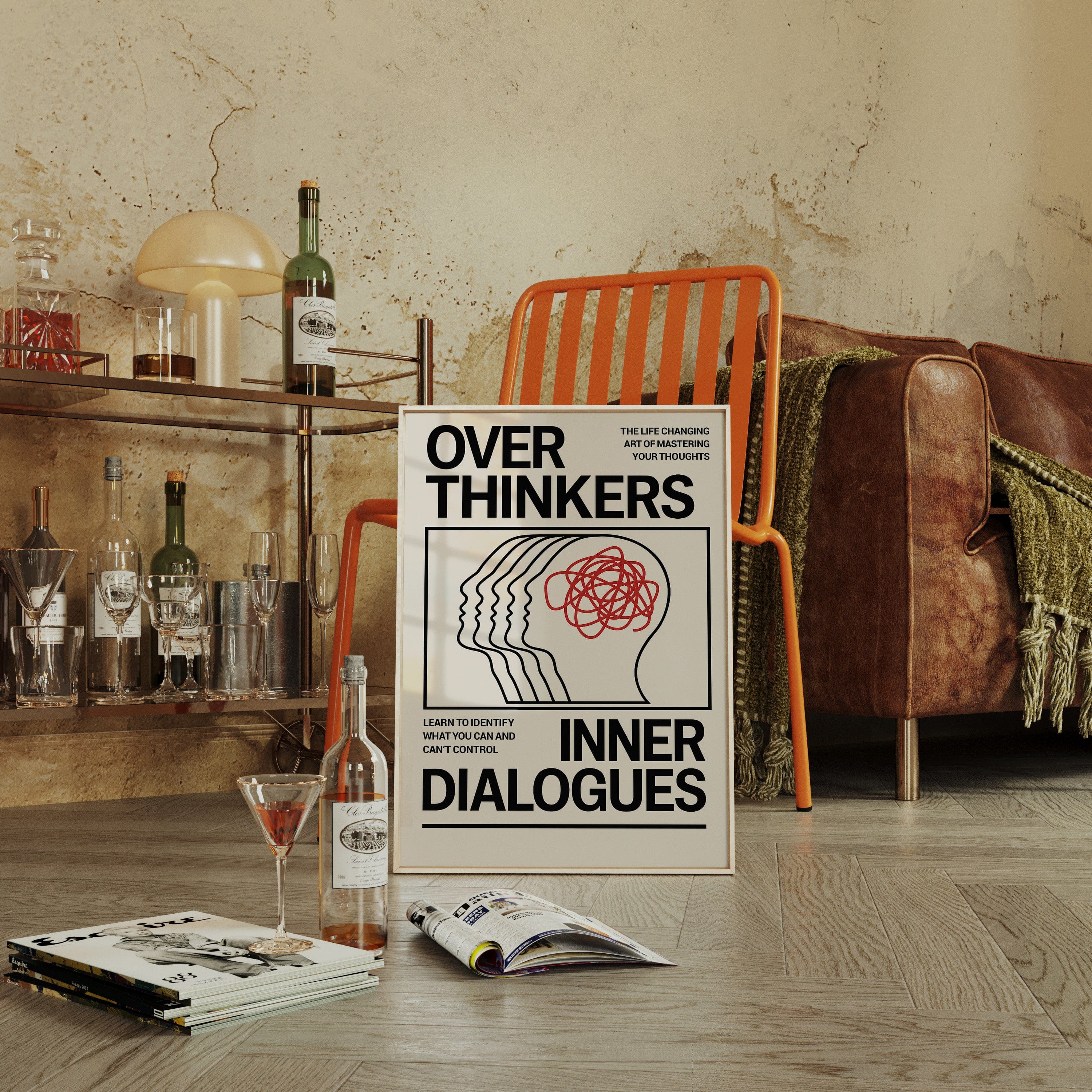 Overthinkers Inner Dialogues – Bold Modern Mental Health Print