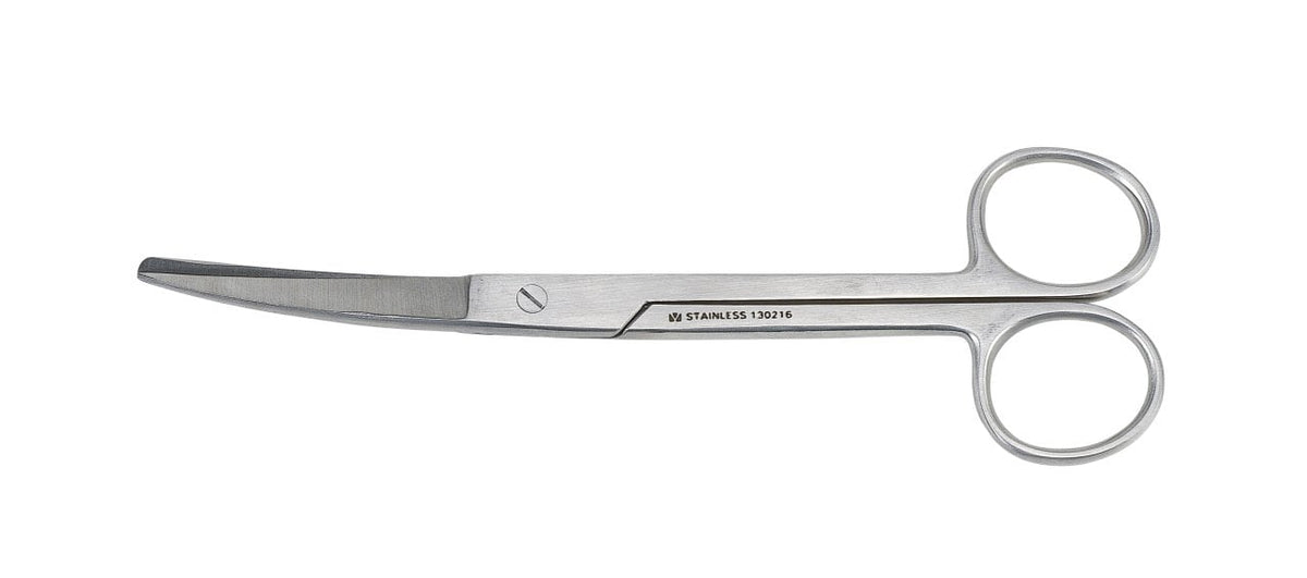 Kruuse Veterinary Scissors Curved Blunt/Sharp 16 cm