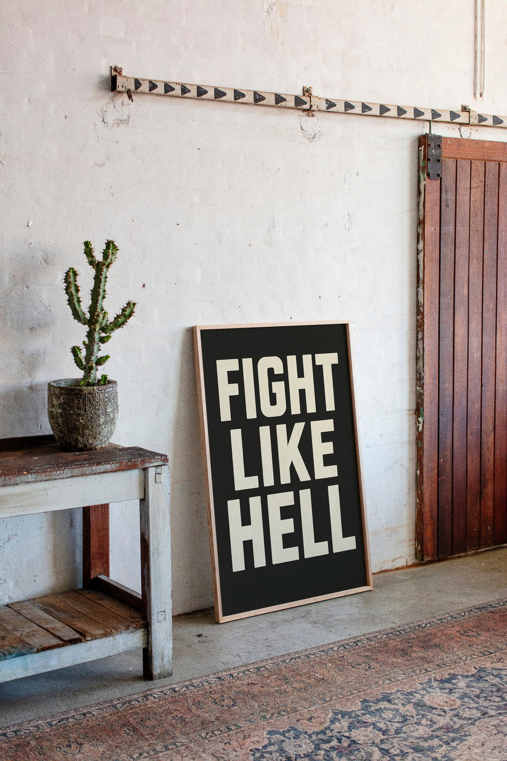 Fight Like Hell Gritty Bold Poster