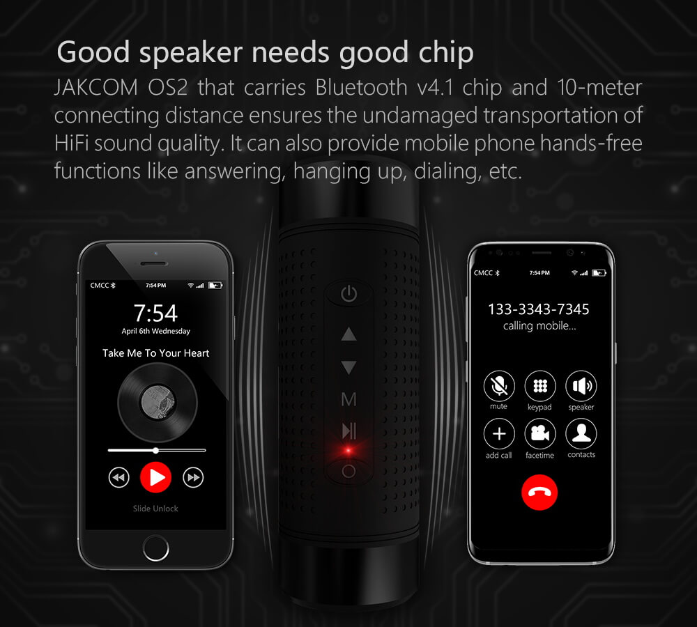 Outdoor Bluetooth Speaker with Flashlight & Power Bank