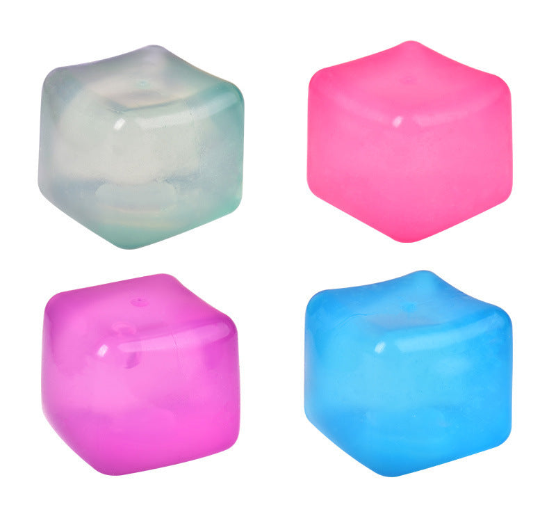 Malt Sugar Ice Cube Squeezing Toy — Squishy TPR Stress Reliever