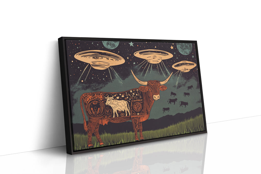 Alien Engraving on the Cosmic Cow