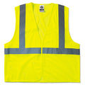 ergodyne GloWear 8210HL Class 2 Economy Vest, Polyester Mesh, Hook Closure, Large to X-Large, Lime