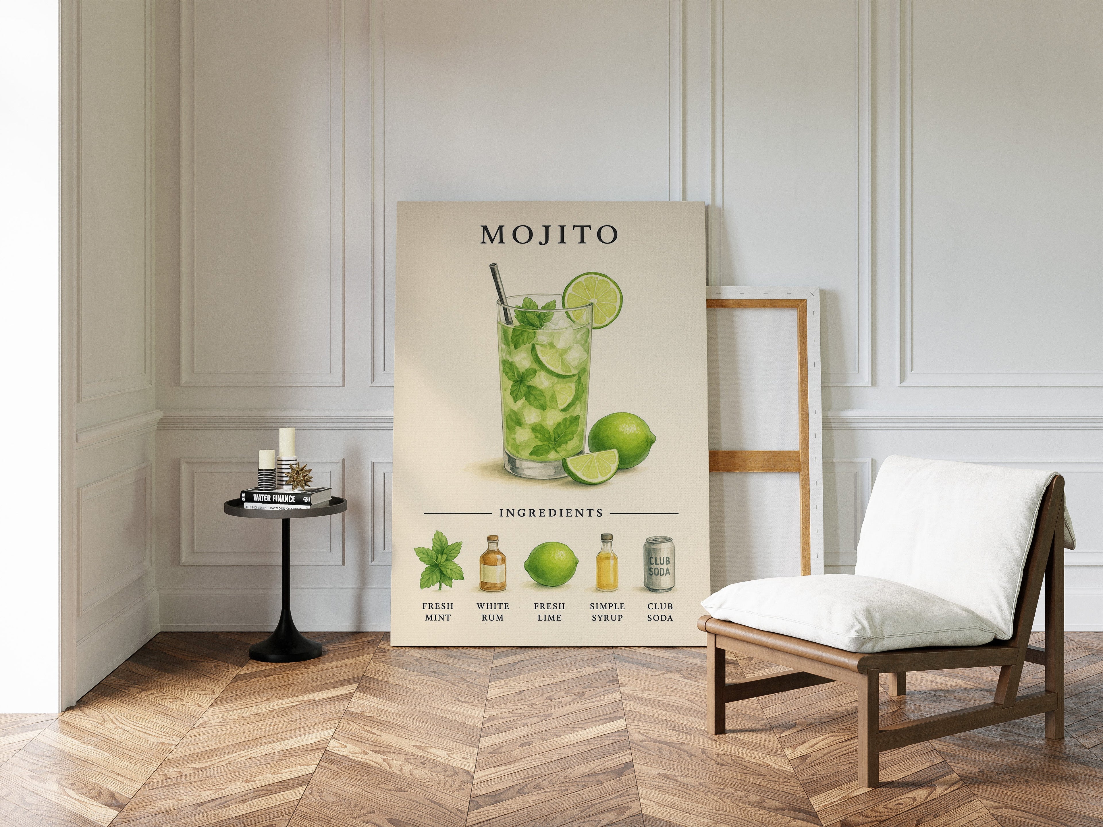 Mojito Cocktail Recipe Art Print