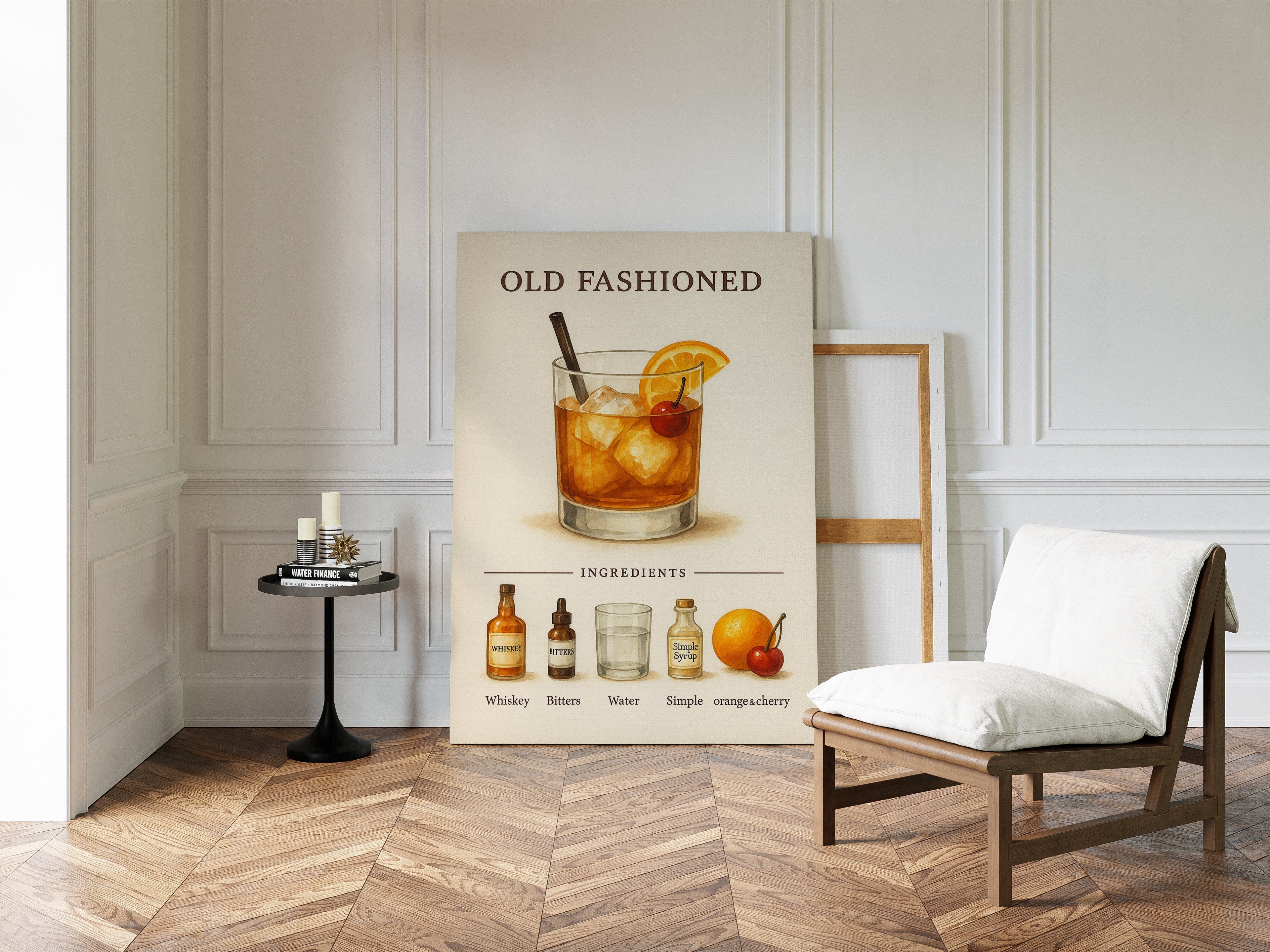 Old Fashioned Cocktail Recipe Art Print