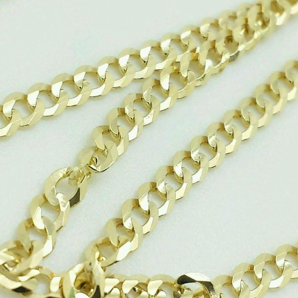 14k Solid Yellow Gold Cuban Link Chain Necklace - Assorted Sizes