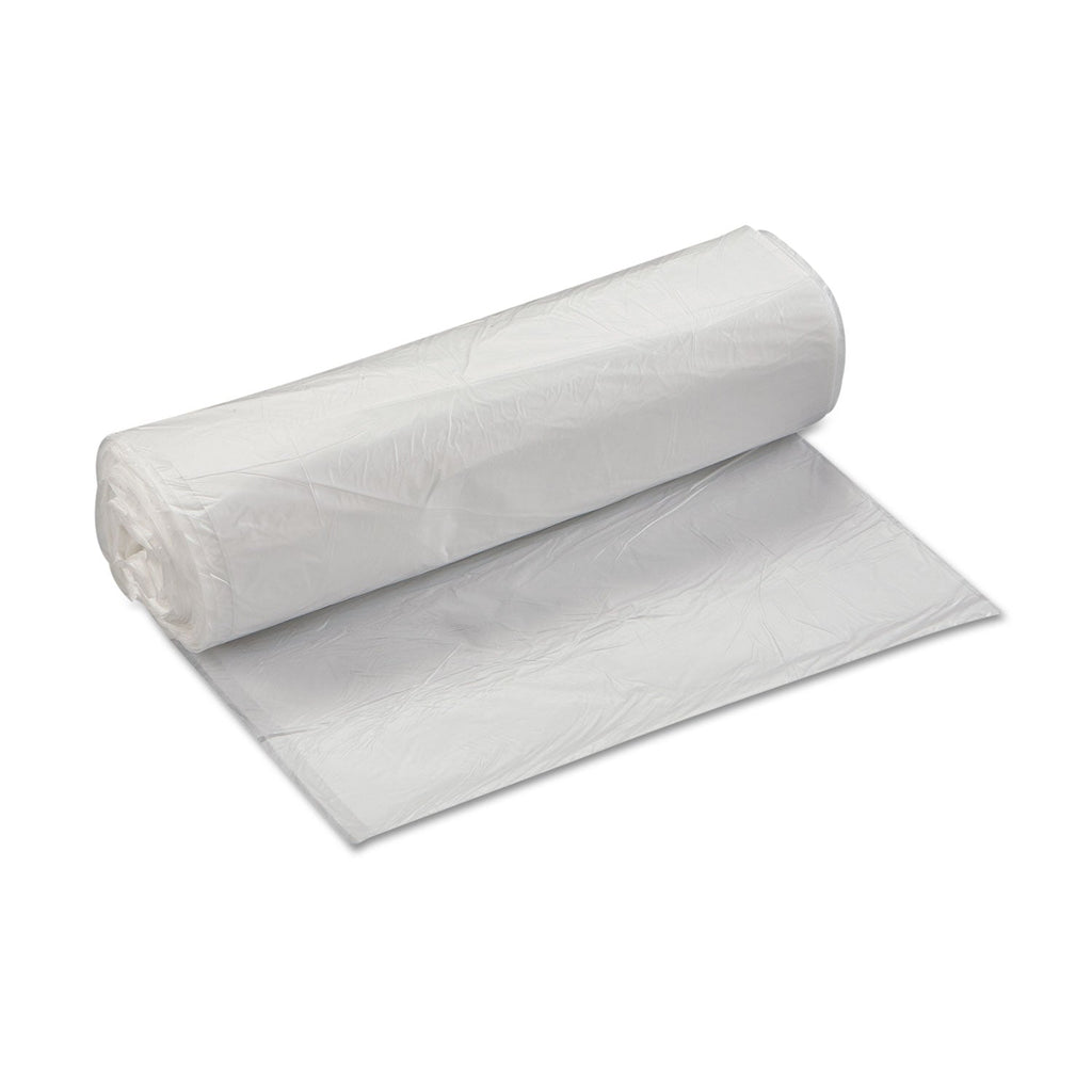 Inteplast Group High-Density Interleaved Commercial Can Liners, 33 gal, 13 microns, 33" x 40", Clear, 500/Carton