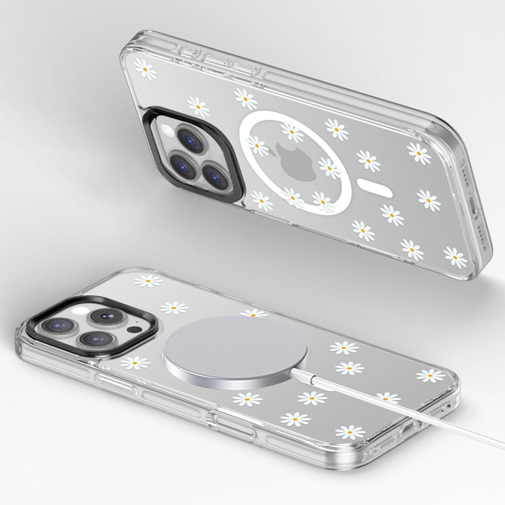 iPhone 16 Pro Case with Swappable Floral & Marble Designs - Wireless Charging | Inspire Series