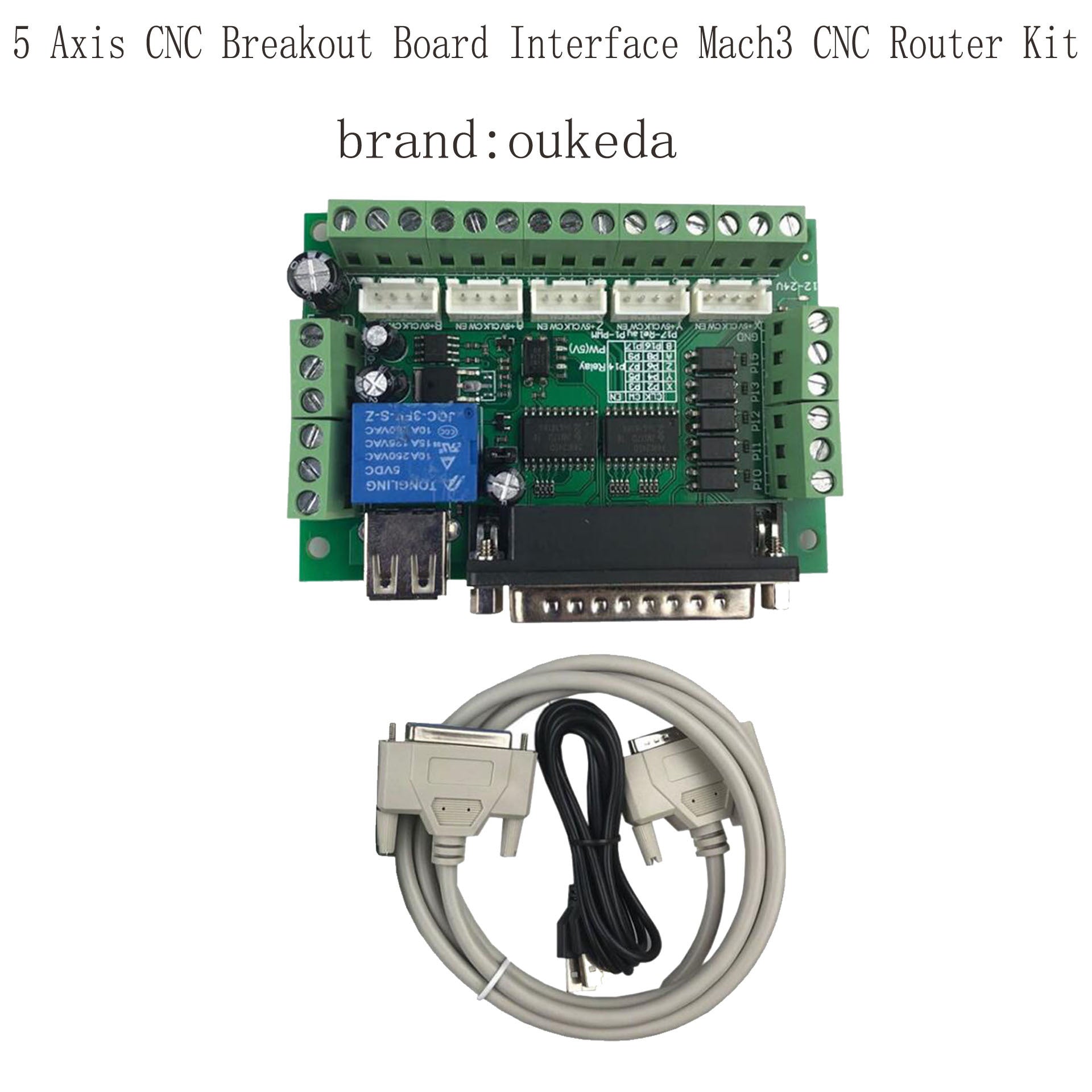 CNC Router Kit: 5-Axis Mach3 Interface Board
