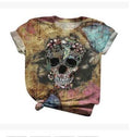Printed Round Neck Short Sleeve T-Shirt – 6 Colors | S–5XL