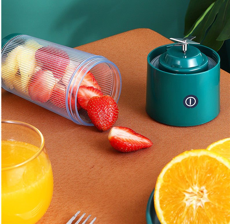 Portable Mini Juicer Cup 350ml USB Rechargeable 4-Blade