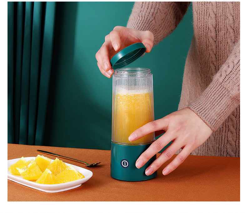 Portable Mini Juicer Cup 350ml USB Rechargeable 4-Blade