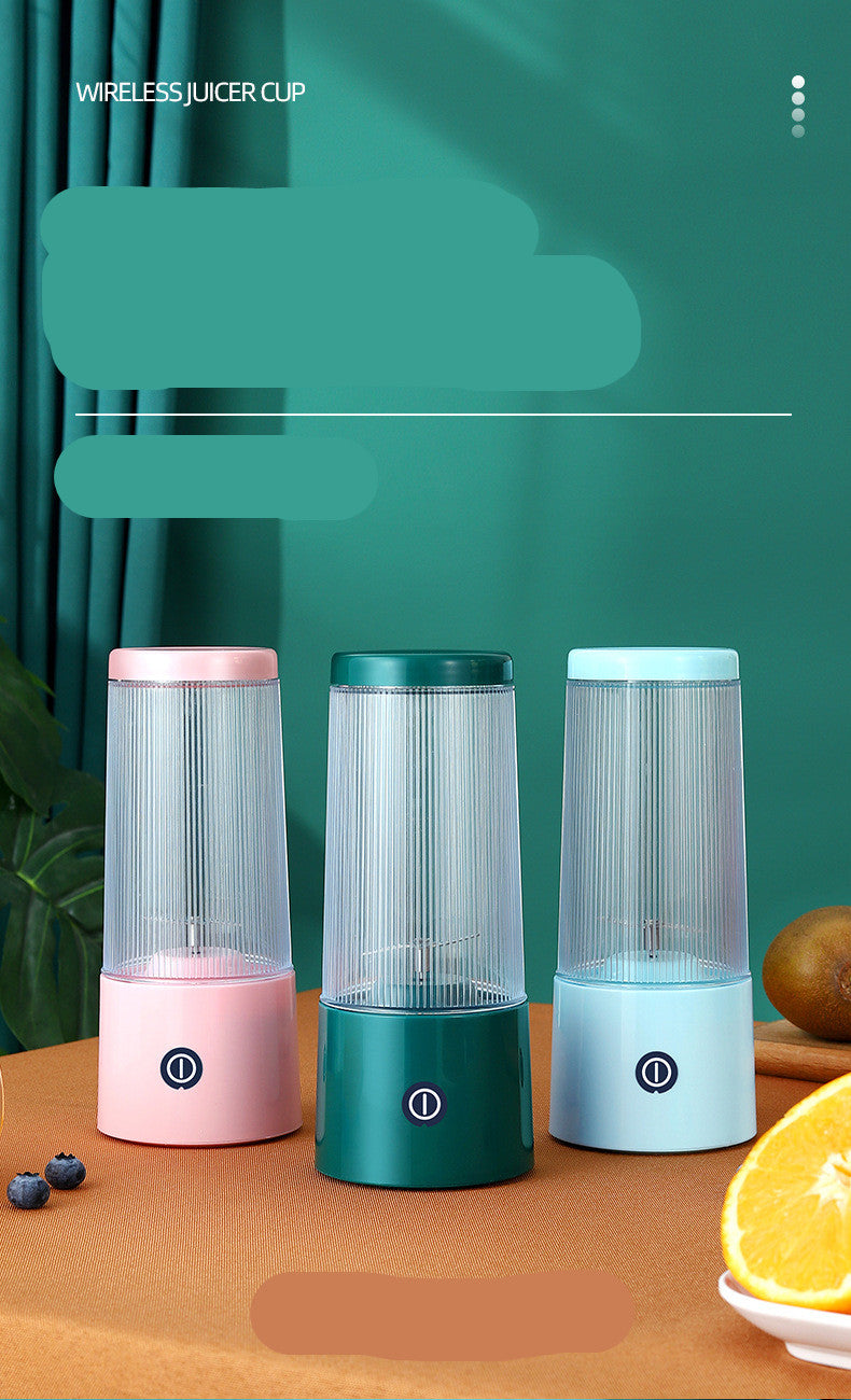 Portable Mini Juicer Cup 350ml USB Rechargeable 4-Blade