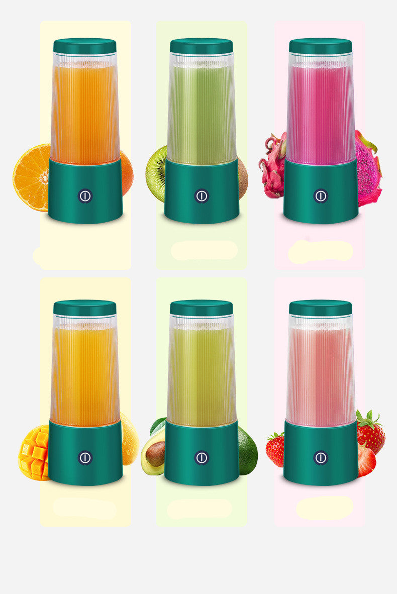 Portable Mini Juicer Cup 350ml USB Rechargeable 4-Blade