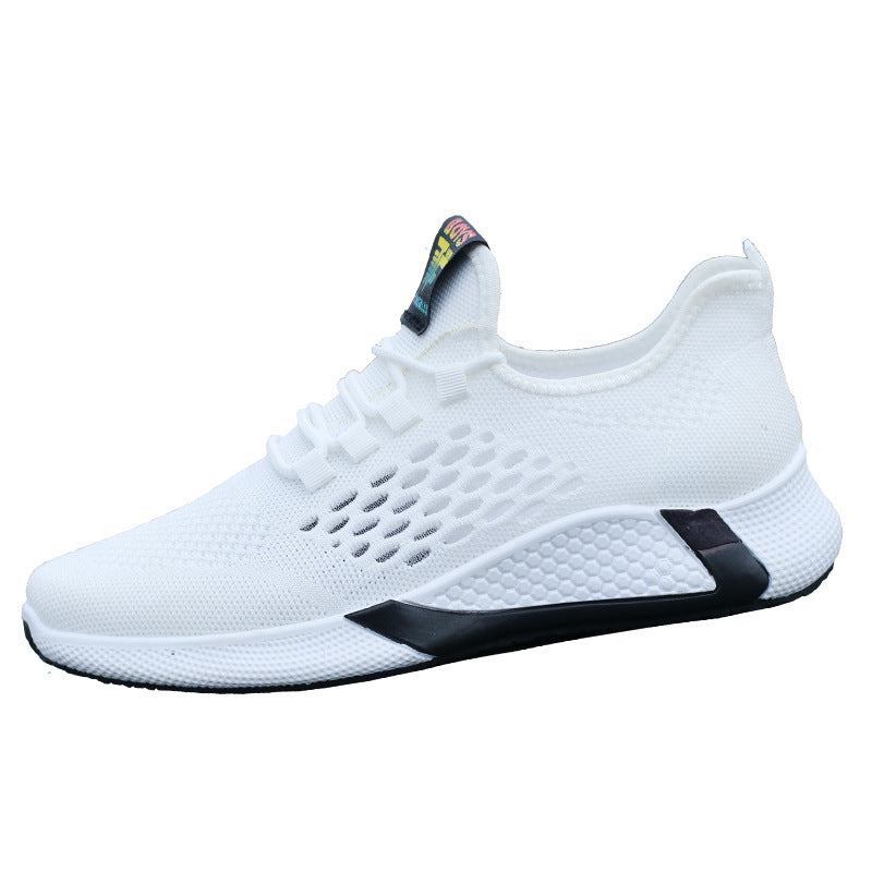 Men's Breathable Mesh Lace-Up Running Shoes – Non-Slip Low-Top Sneakers