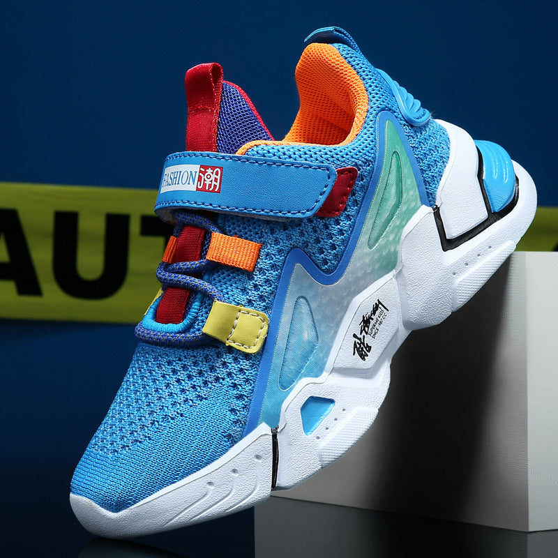 Boys' Flying Knit Casual Sneakers – Breathable Kids' Shoes