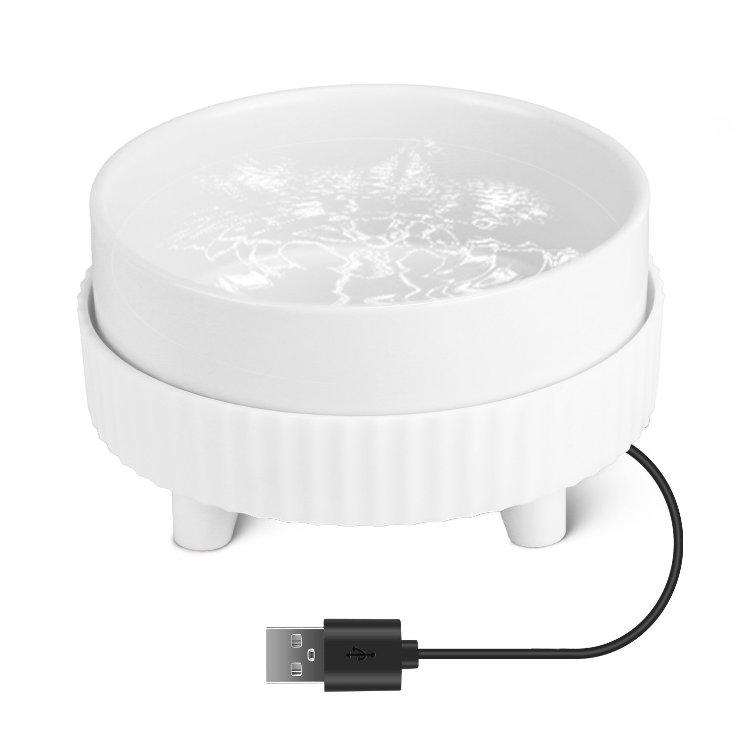 Heated Water Bowl For Dogs And Cats Ceramic Heated Pet Water Bowl Food Warmer USB Powered Thermal Pet Bowl Provide Fresh Non Freezing Drinkable Water