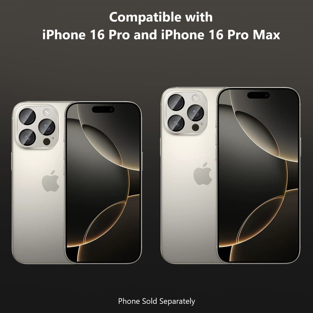 iPhone 16 Pro/Pro Max Camera Lens Protector - Ultra-Strong, Flexible Glass, 2- Pack | ZeroDamage