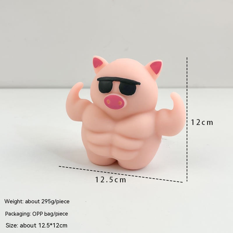 Muscle Pig Squishy Decompression Toy – Large & Small