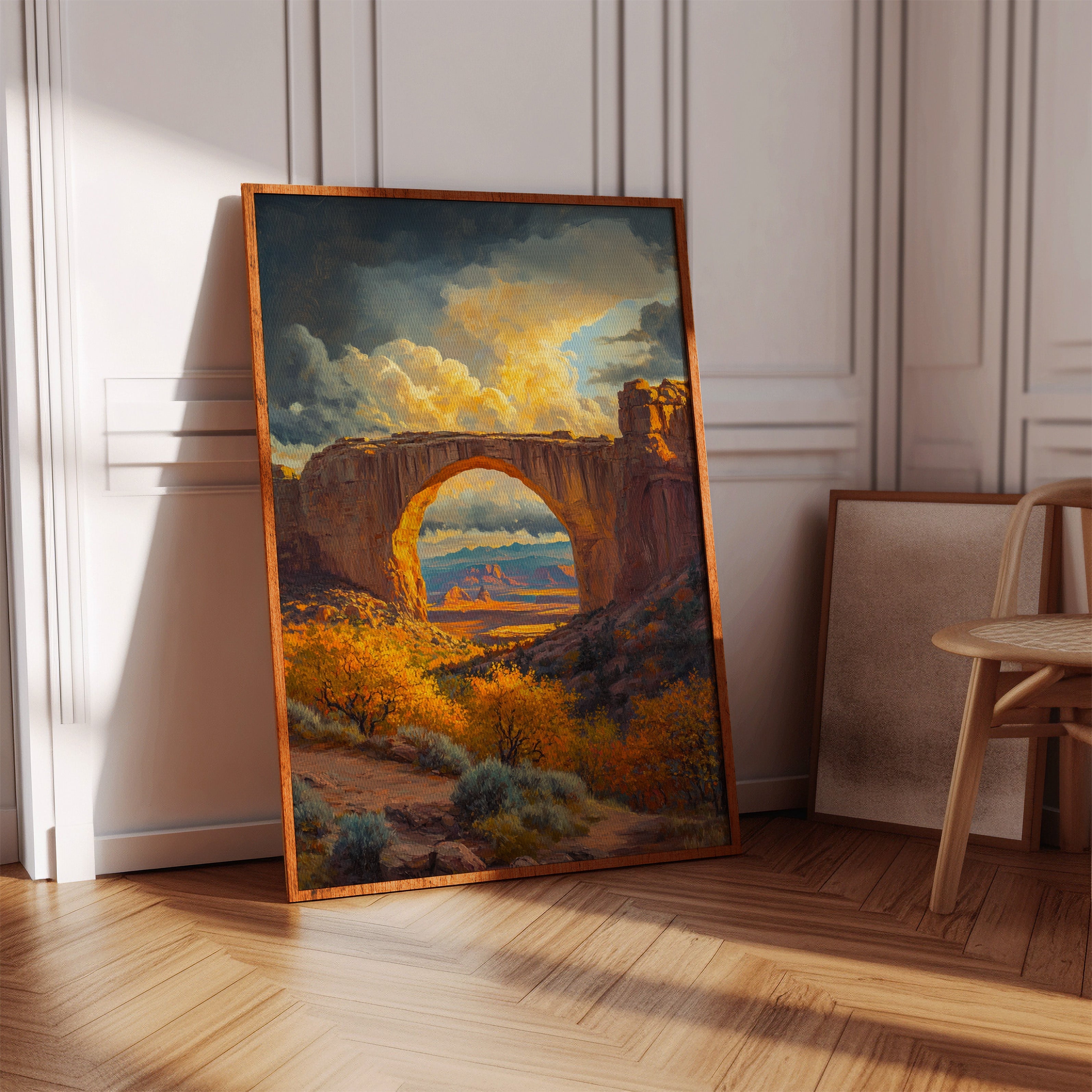 Southwest Arch Canyon Canvas – Autumn Desert Landscape Wall Art