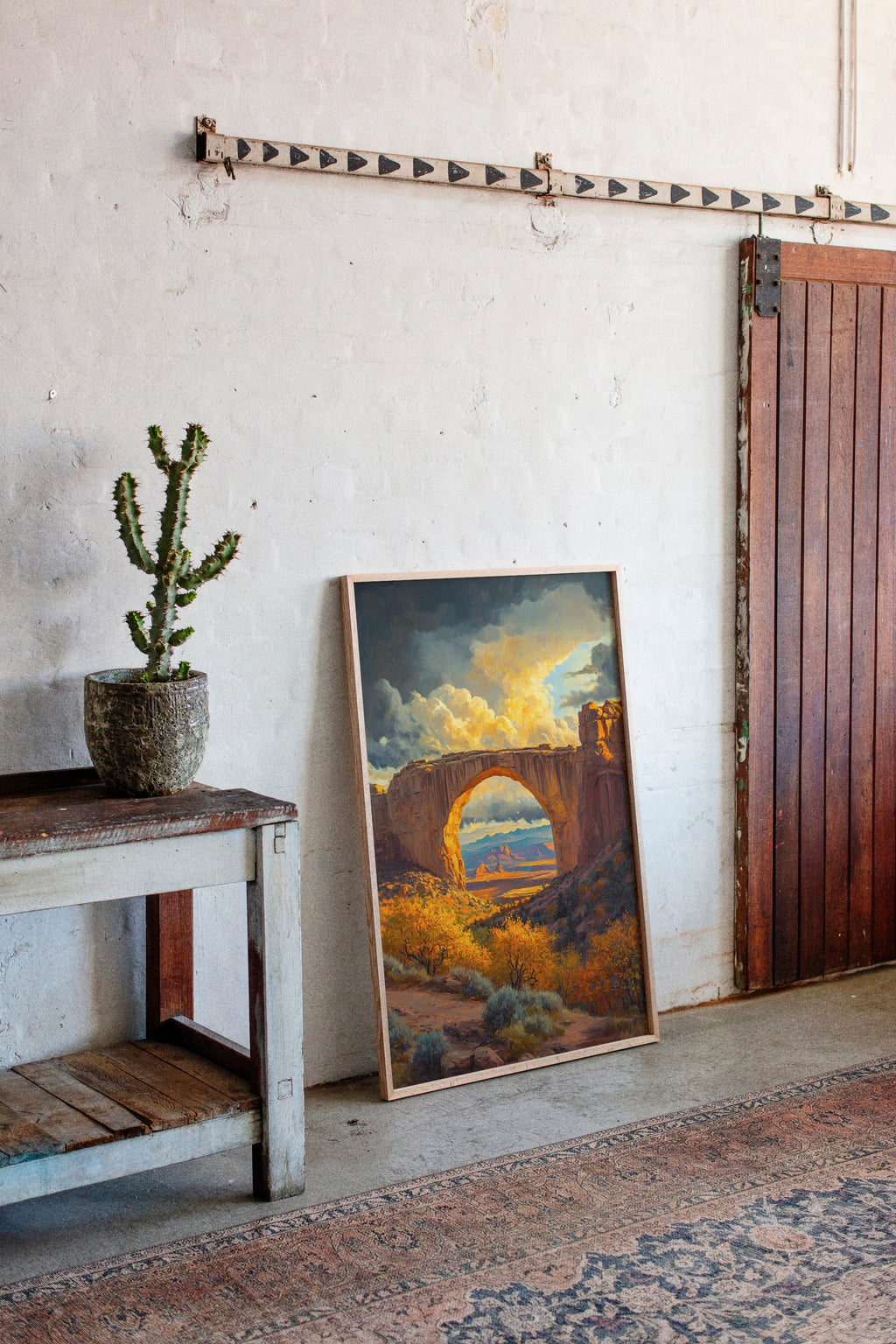 Southwest Arch Canyon Canvas – Autumn Desert Landscape Wall Art