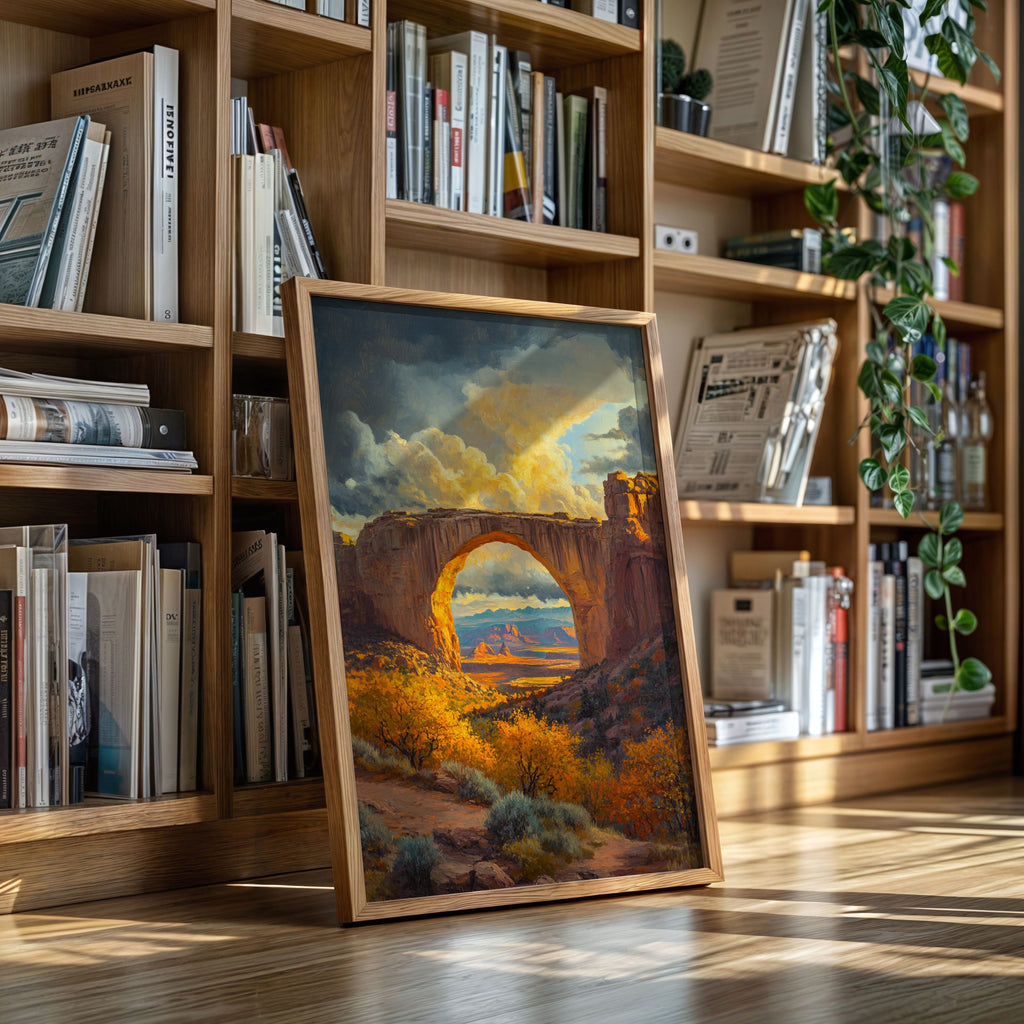 Southwest Arch Canyon Canvas – Autumn Desert Landscape Wall Art
