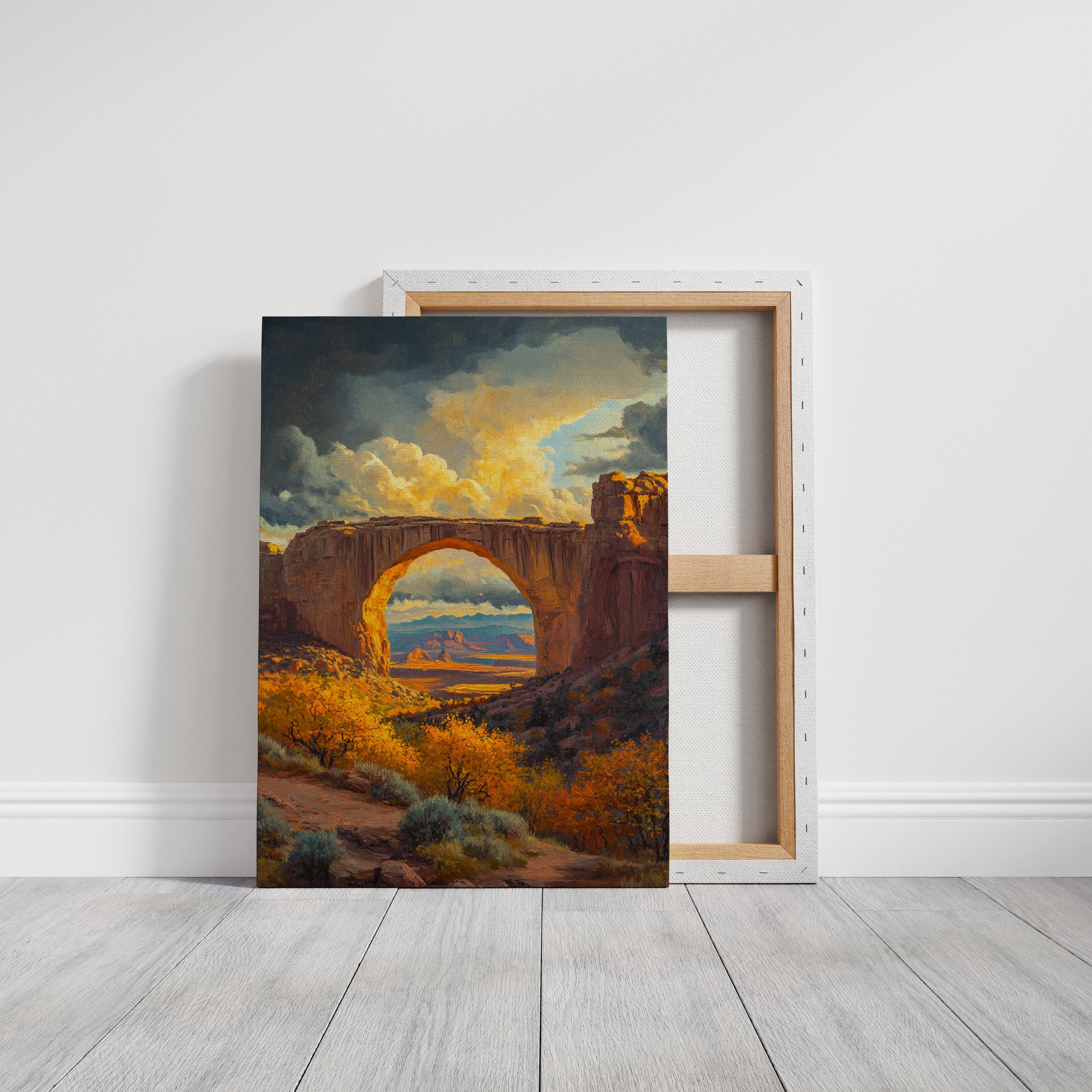 Southwest Arch Canyon Canvas – Autumn Desert Landscape Wall Art