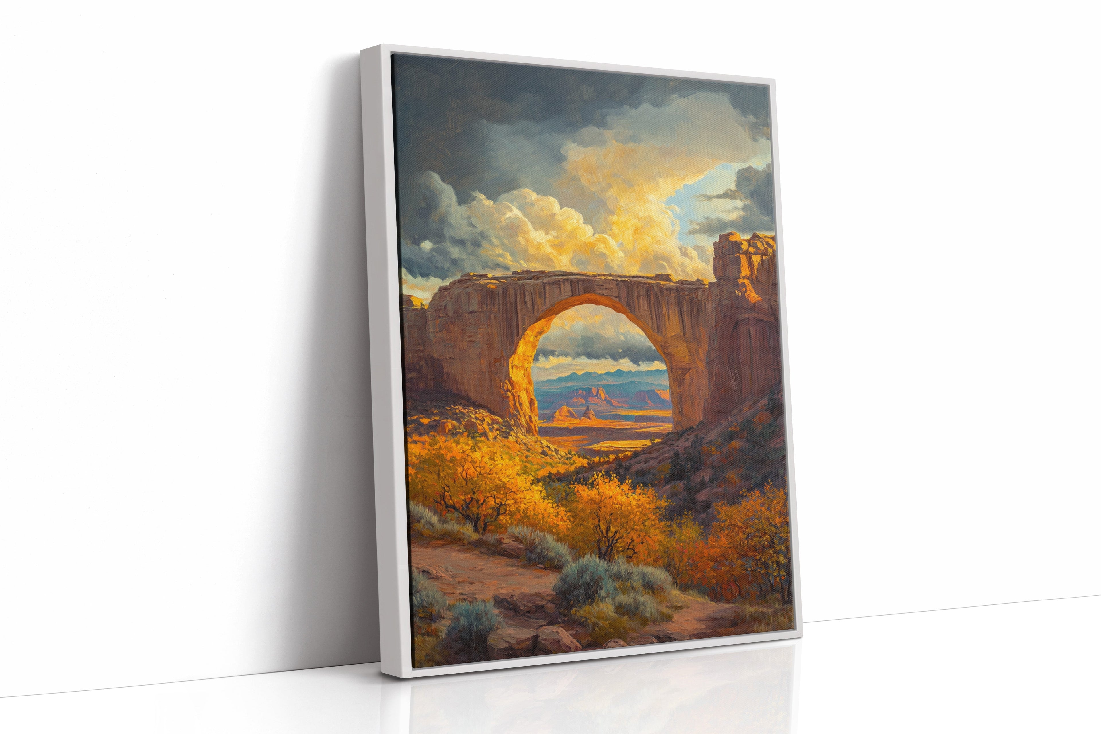 Southwest Arch Canyon Canvas – Autumn Desert Landscape Wall Art