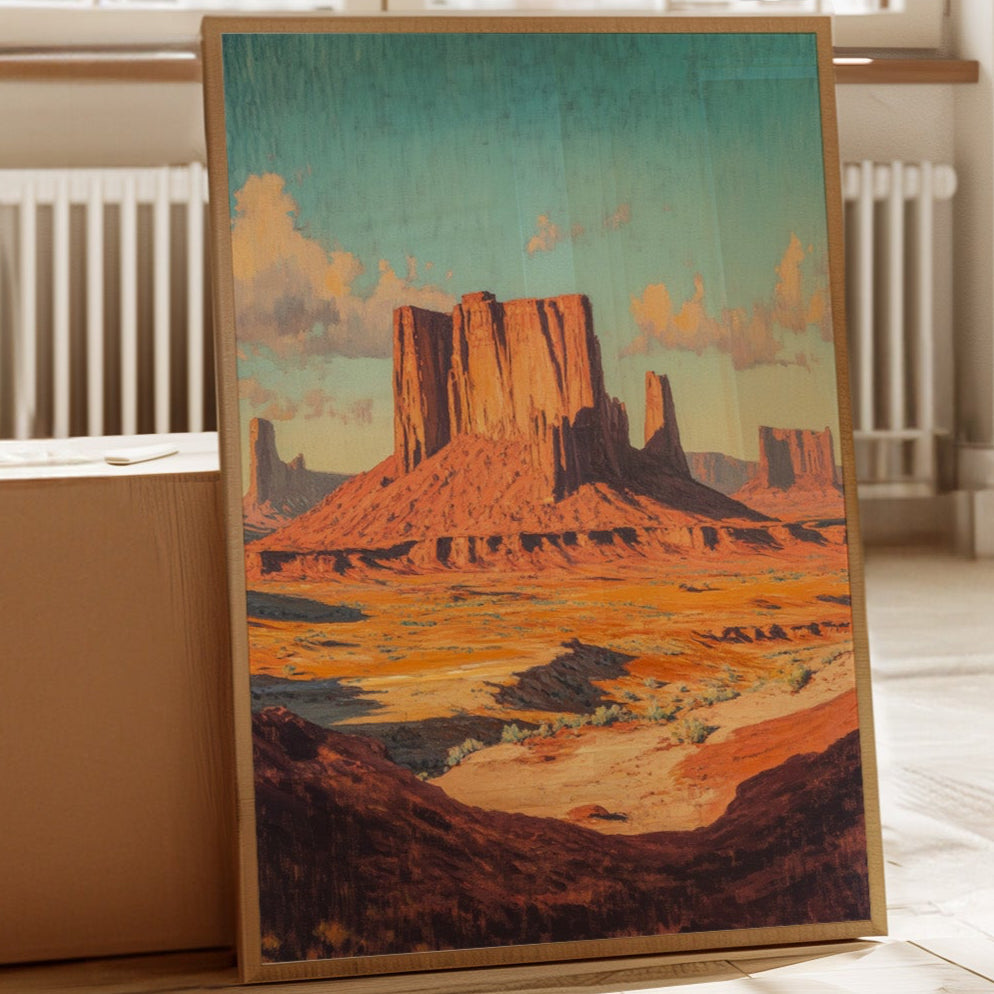 Monument Valley Buttes Canvas – Western Desert Wall Art