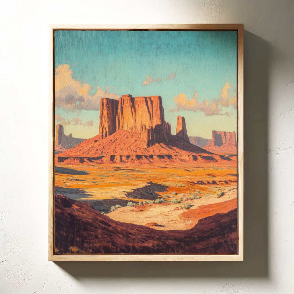 Monument Valley Buttes Canvas – Western Desert Wall Art