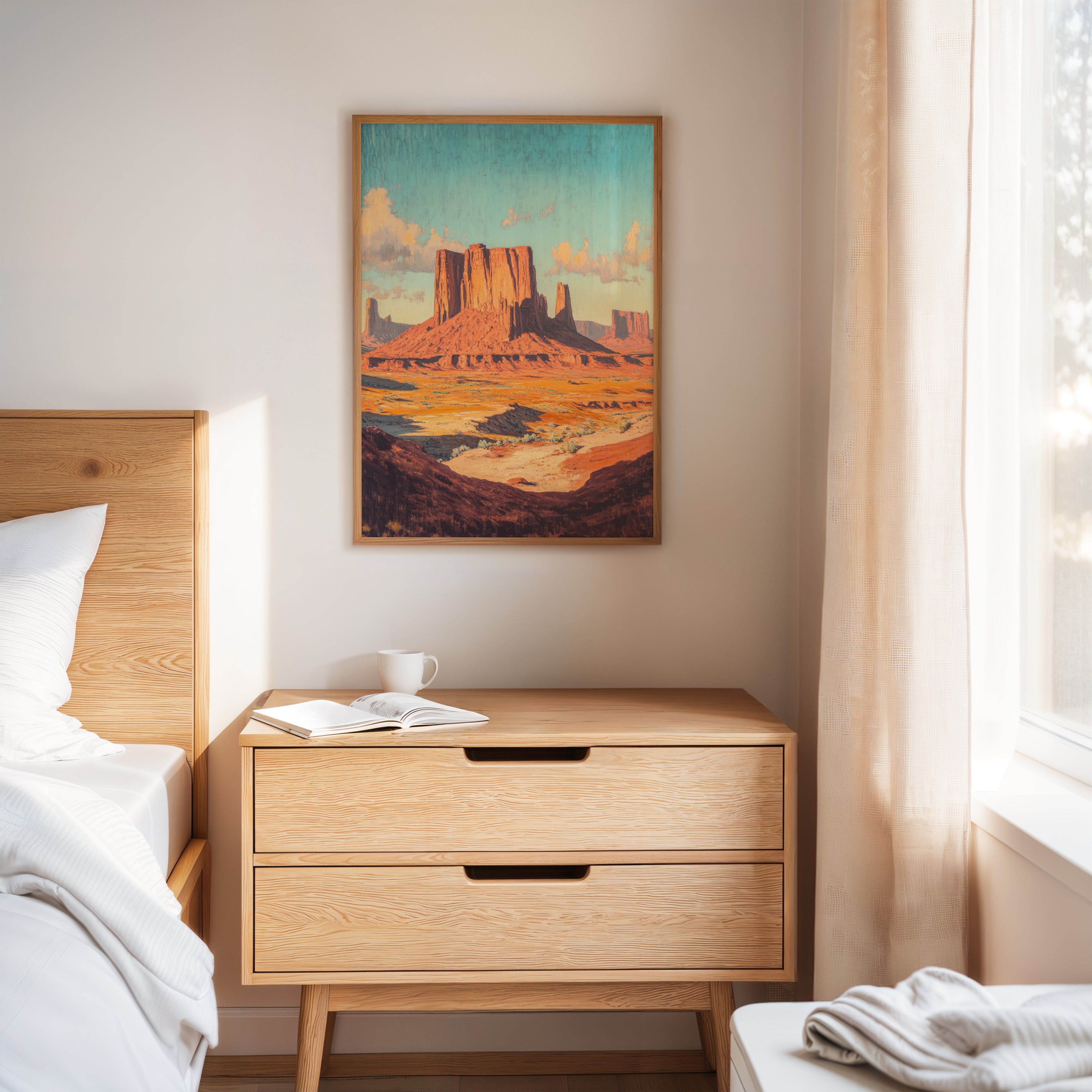 Monument Valley Buttes Canvas – Western Desert Wall Art