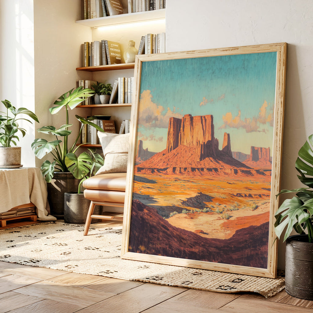 Monument Valley Buttes Canvas – Western Desert Wall Art