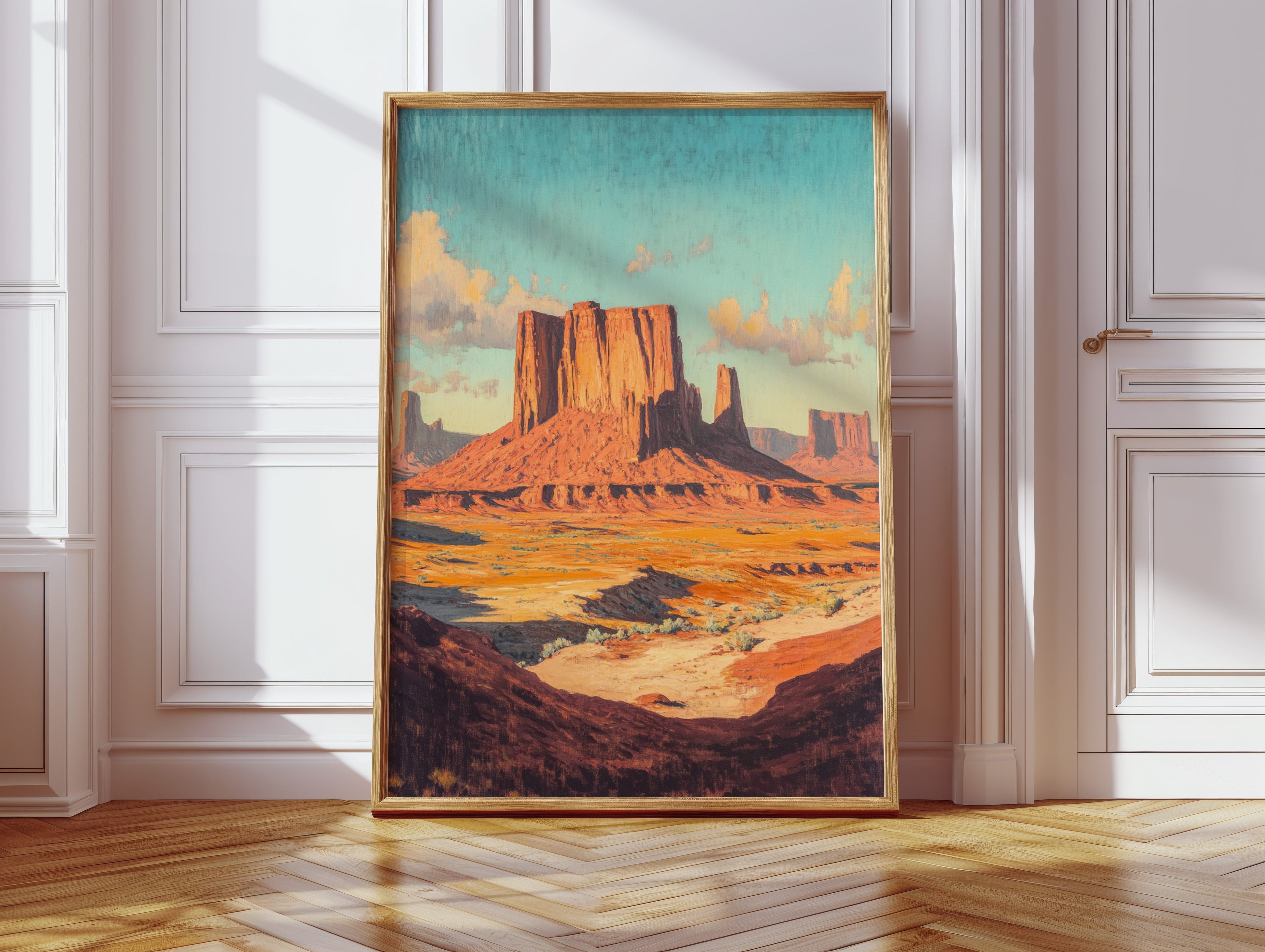 Monument Valley Buttes Canvas – Western Desert Wall Art