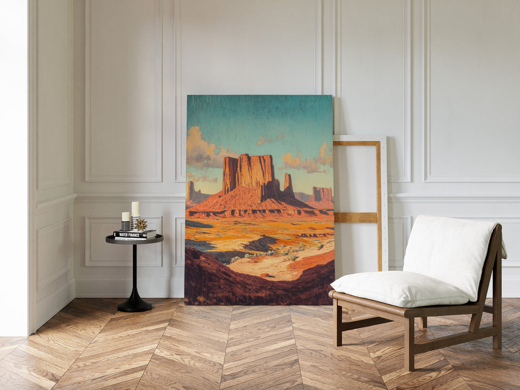 Monument Valley Buttes Canvas – Western Desert Wall Art