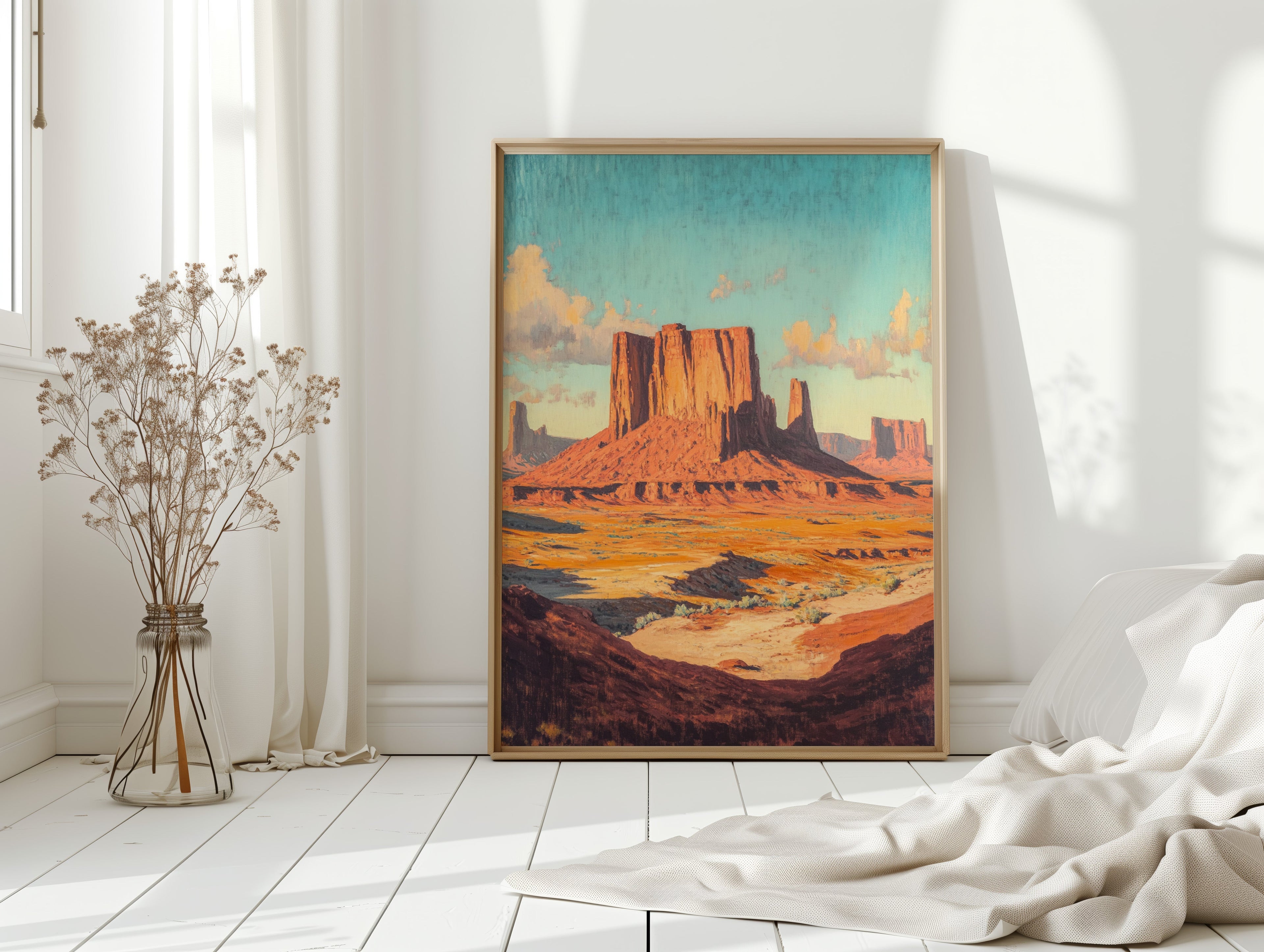 Monument Valley Buttes Canvas – Western Desert Wall Art